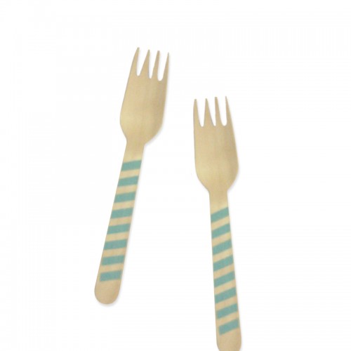 Fork - Stripe Light Blue